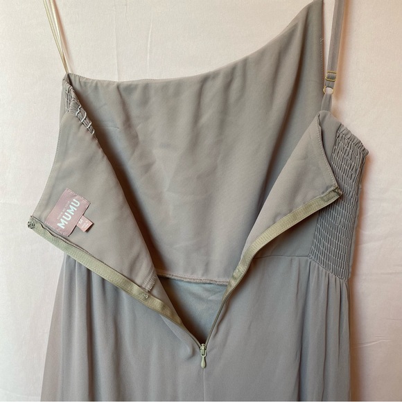 Show Me Your Mumu Shannon One Shoulder Dress Size M Maxi Wedding Neutral Chic - Picture 8 of 10